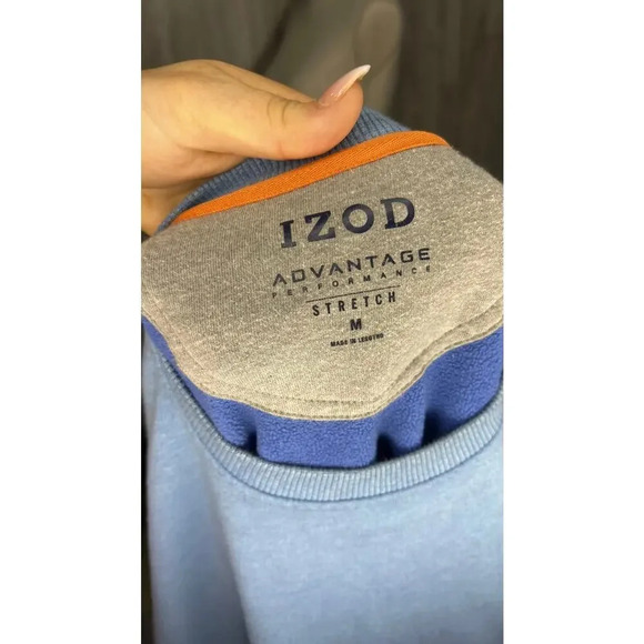 IZOD Men's Performance Stretch Fleece Sweatshirt Light Blue‎ Size Medium - Picture 5 of 5